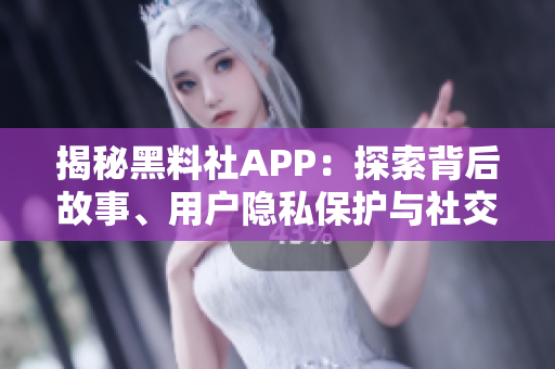 揭秘黑料社APP：探索背后故事、用戶隱私保護(hù)與社交網(wǎng)絡(luò)危機(jī)