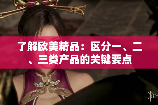 了解歐美精品：區(qū)分一、二、三類產(chǎn)品的關(guān)鍵要點(diǎn)