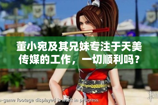 董小宛及其兄妹專注于天美傳媒的工作，一切順利嗎？