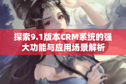 探索9.1版本CRM系統(tǒng)的強(qiáng)大功能與應(yīng)用場景解析