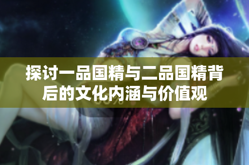 探討一品國精與二品國精背后的文化內(nèi)涵與價值觀