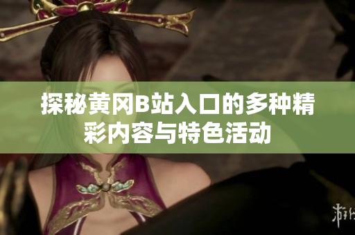 探秘黃岡B站入口的多種精彩內(nèi)容與特色活動(dòng)